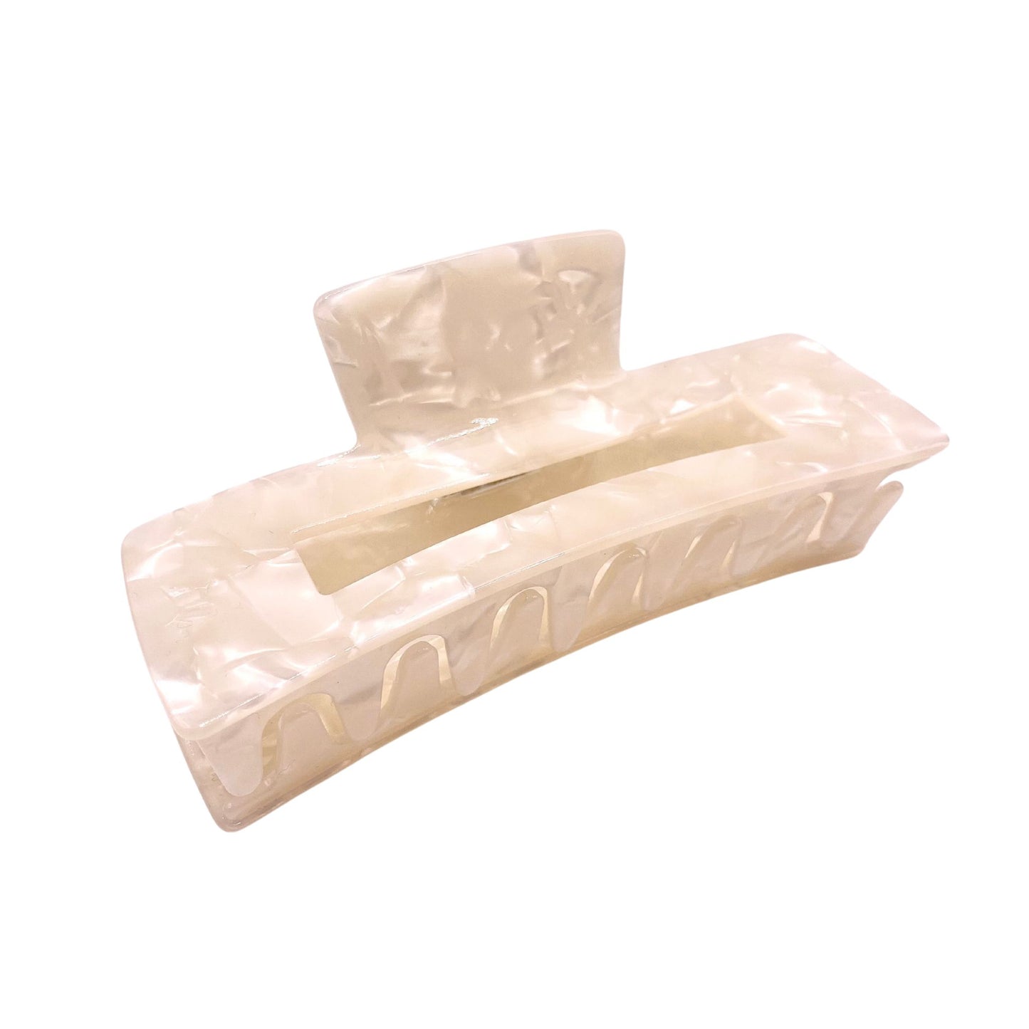 Sponky Haarklammer Edgy Maxi White Pearl