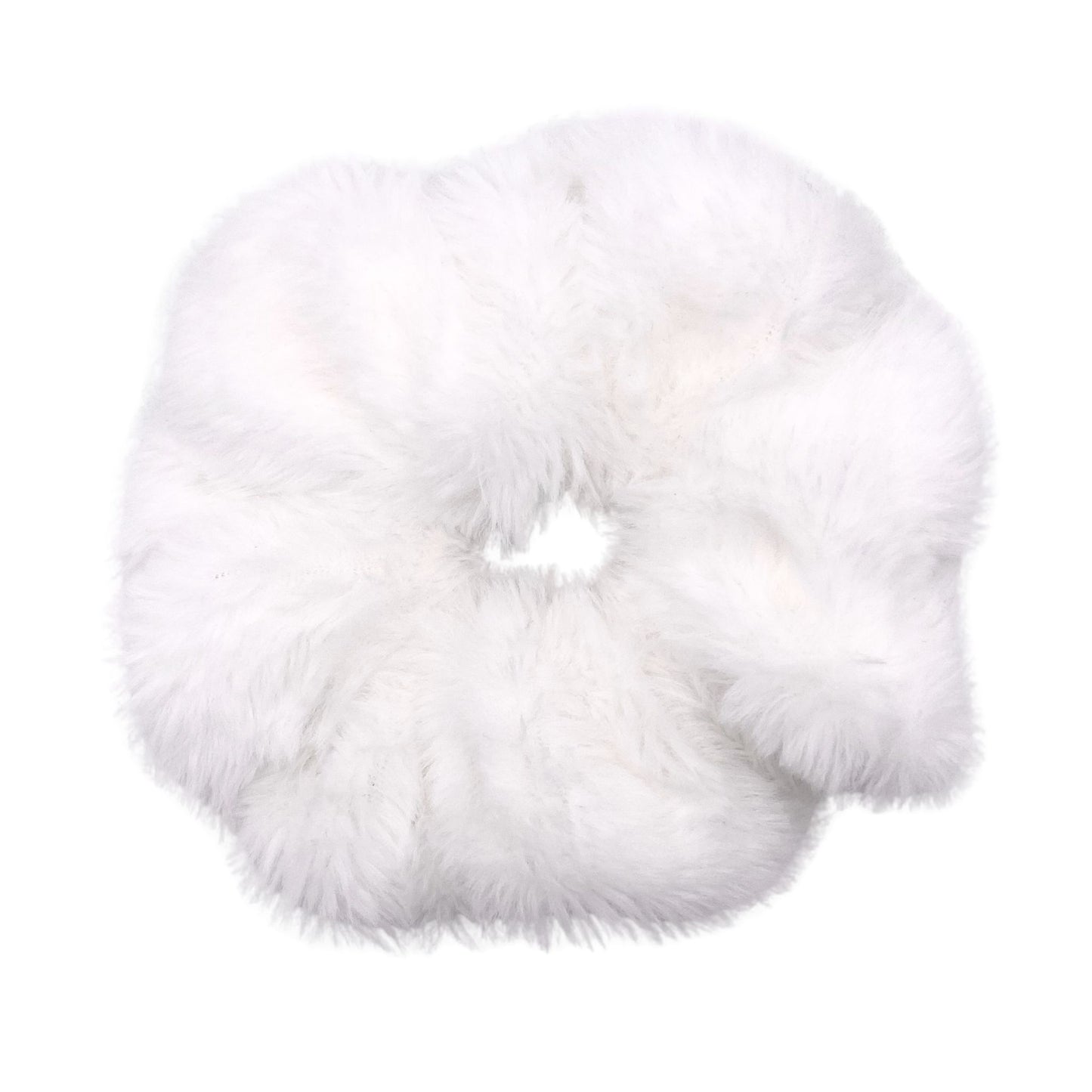 Fur Fell Scrunchie Gross Weiss Sponky