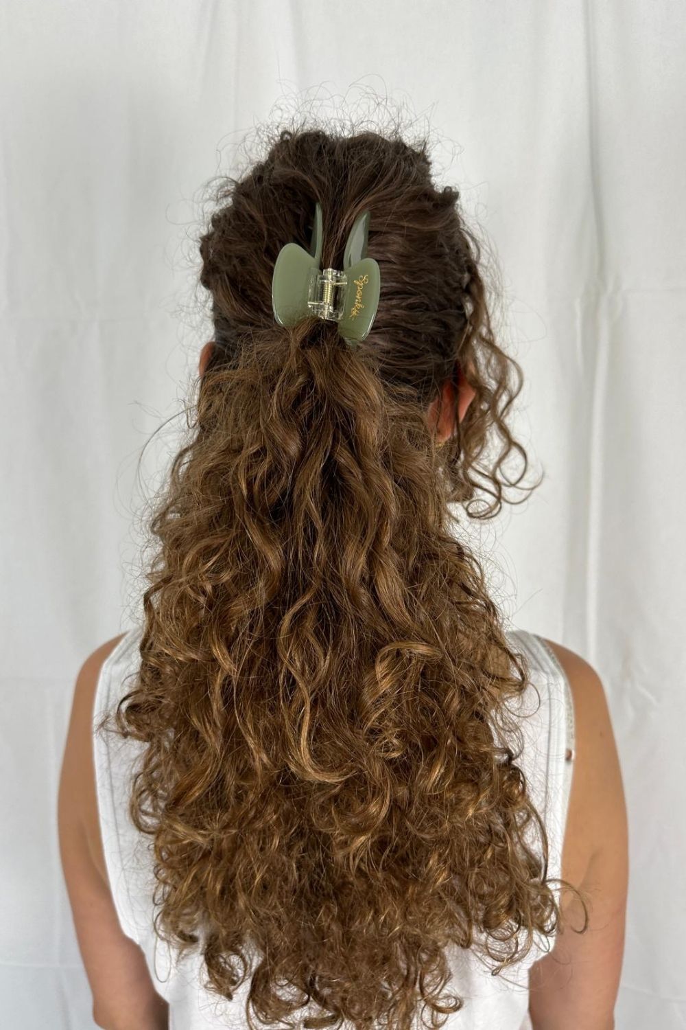 Grüne Haarklammer Olive Sponky Hairclip