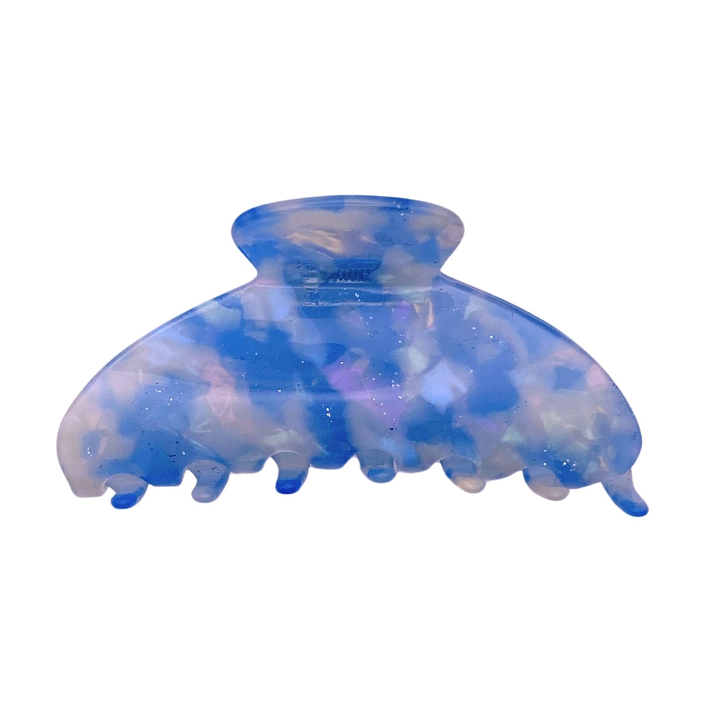 Haarklammer Classy Sky Weiss Blau Glitzer Sponky