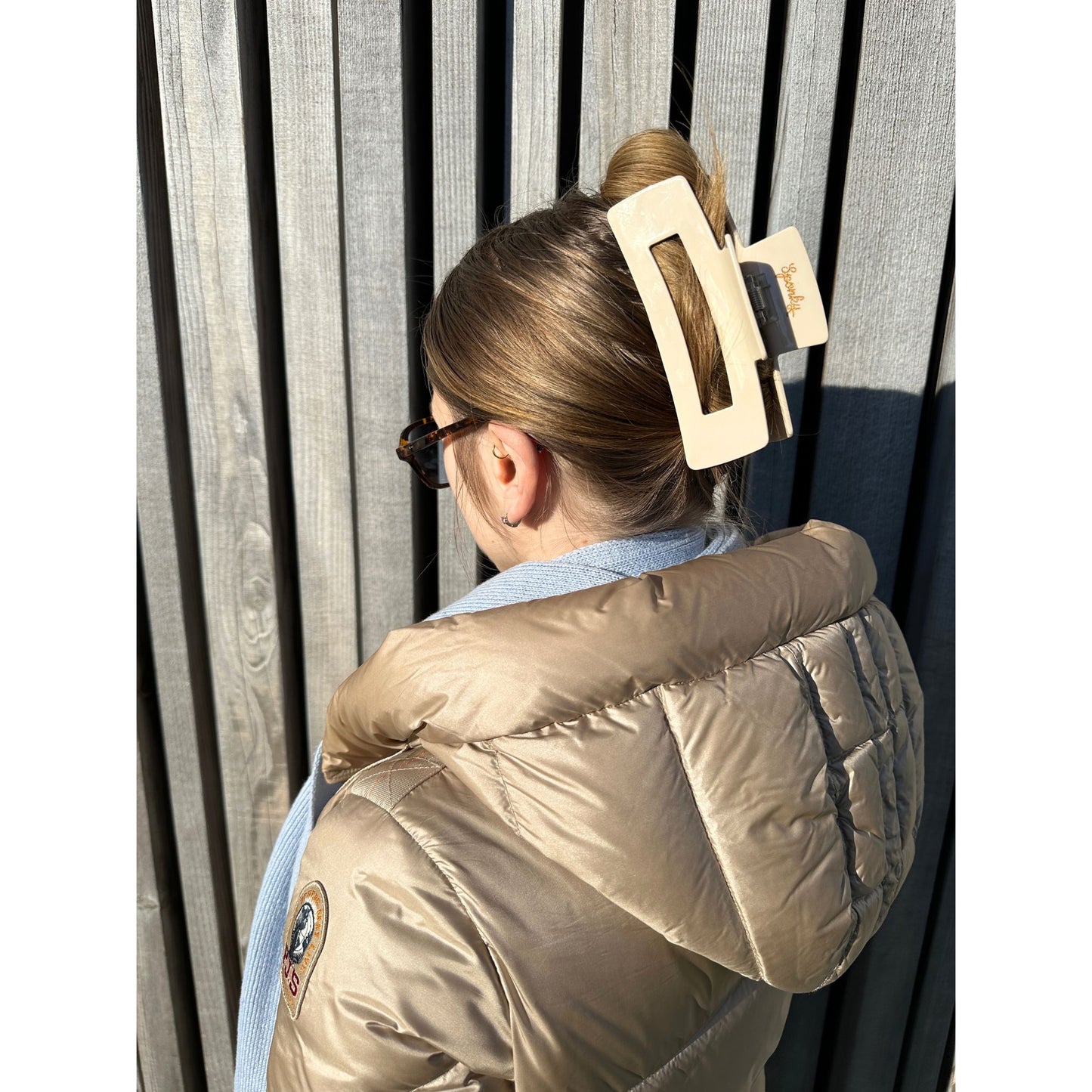 Haarklammer Edgy Maxi Beige Cream Sponky