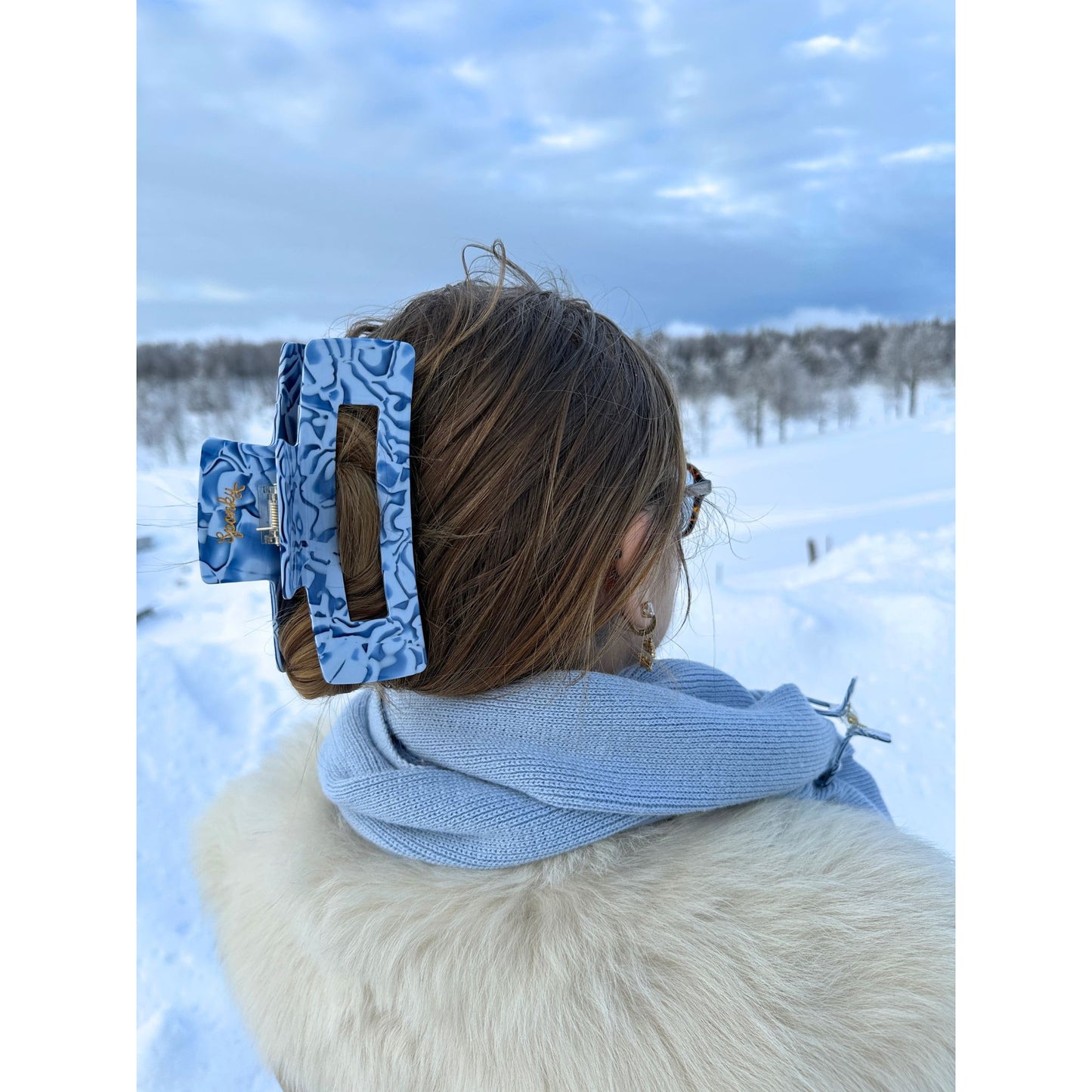 Haarklammer Edgy Maxi Vanda Babyblau Blau Sponky
