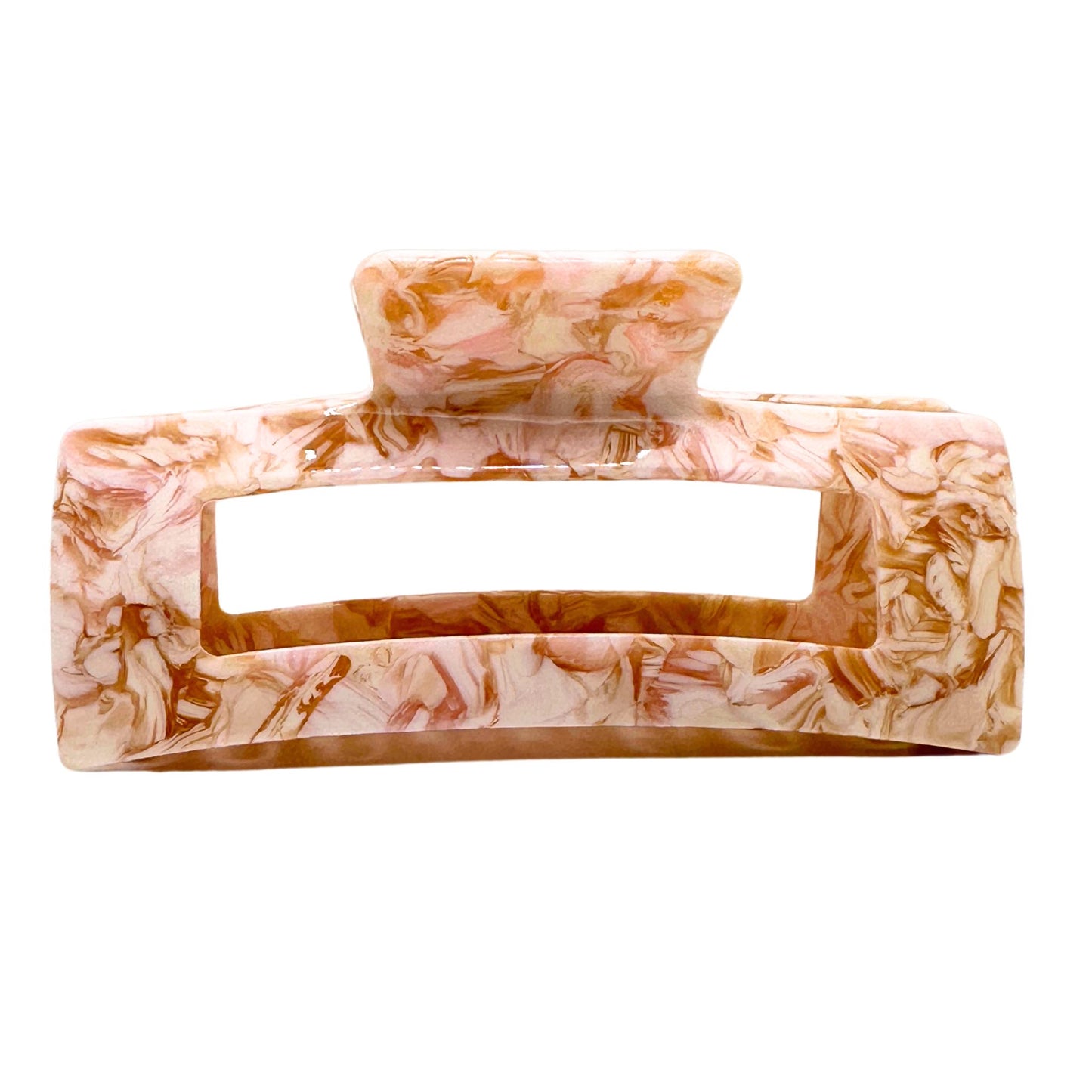 Haarklammer Gross Weiss Rosa Sponky langes und dickes Haar