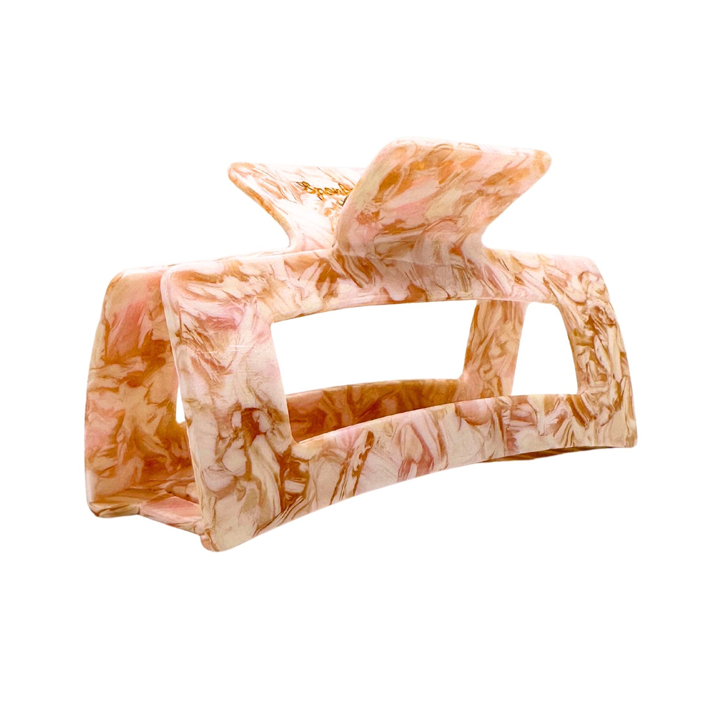 Haarklammer Gross Weiss Rosa Sponky langes und dickes Haar