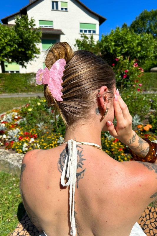 Pinke Haarklammer Sponky Pink Late Hairclip