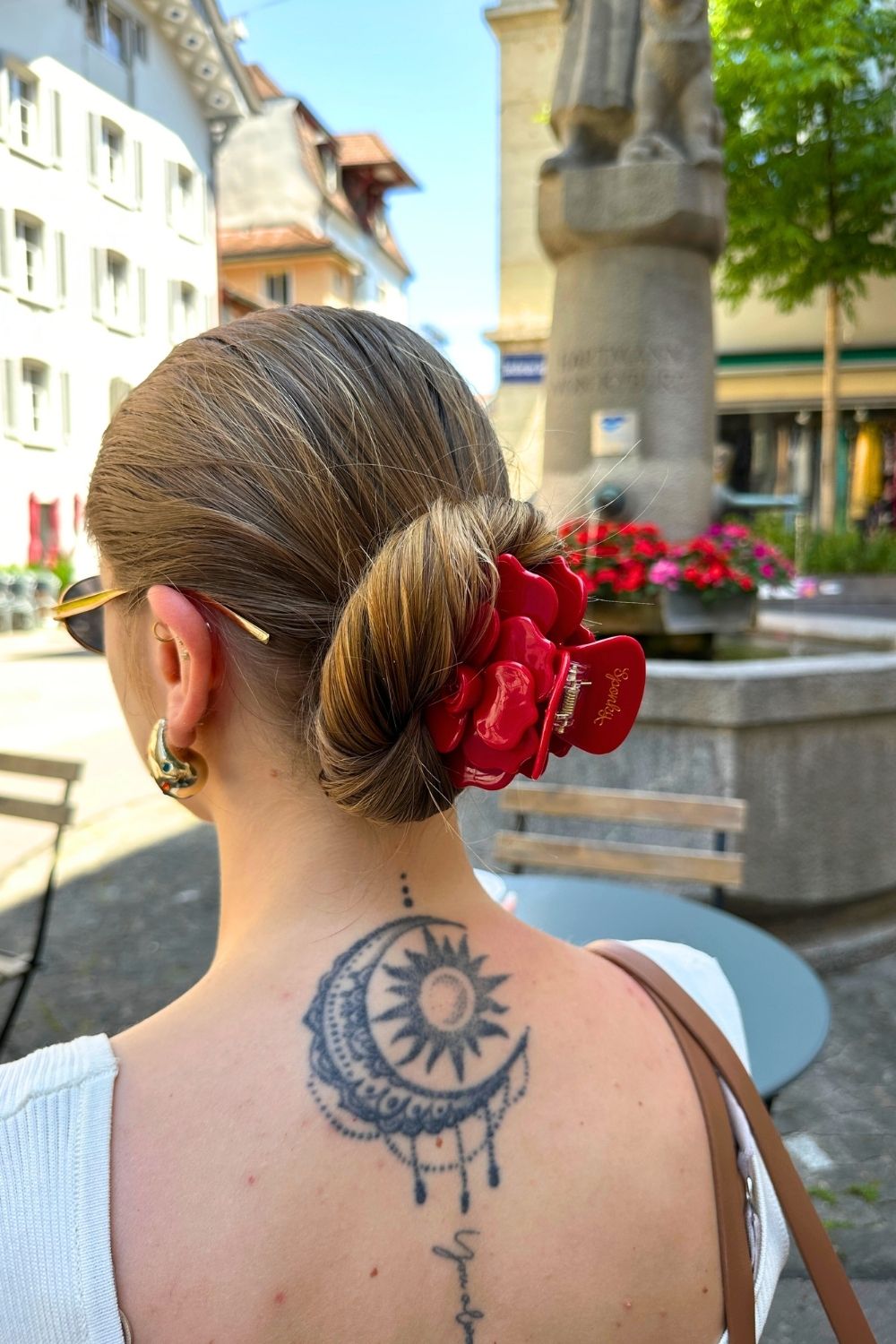 Rosen Haarklammer Rot