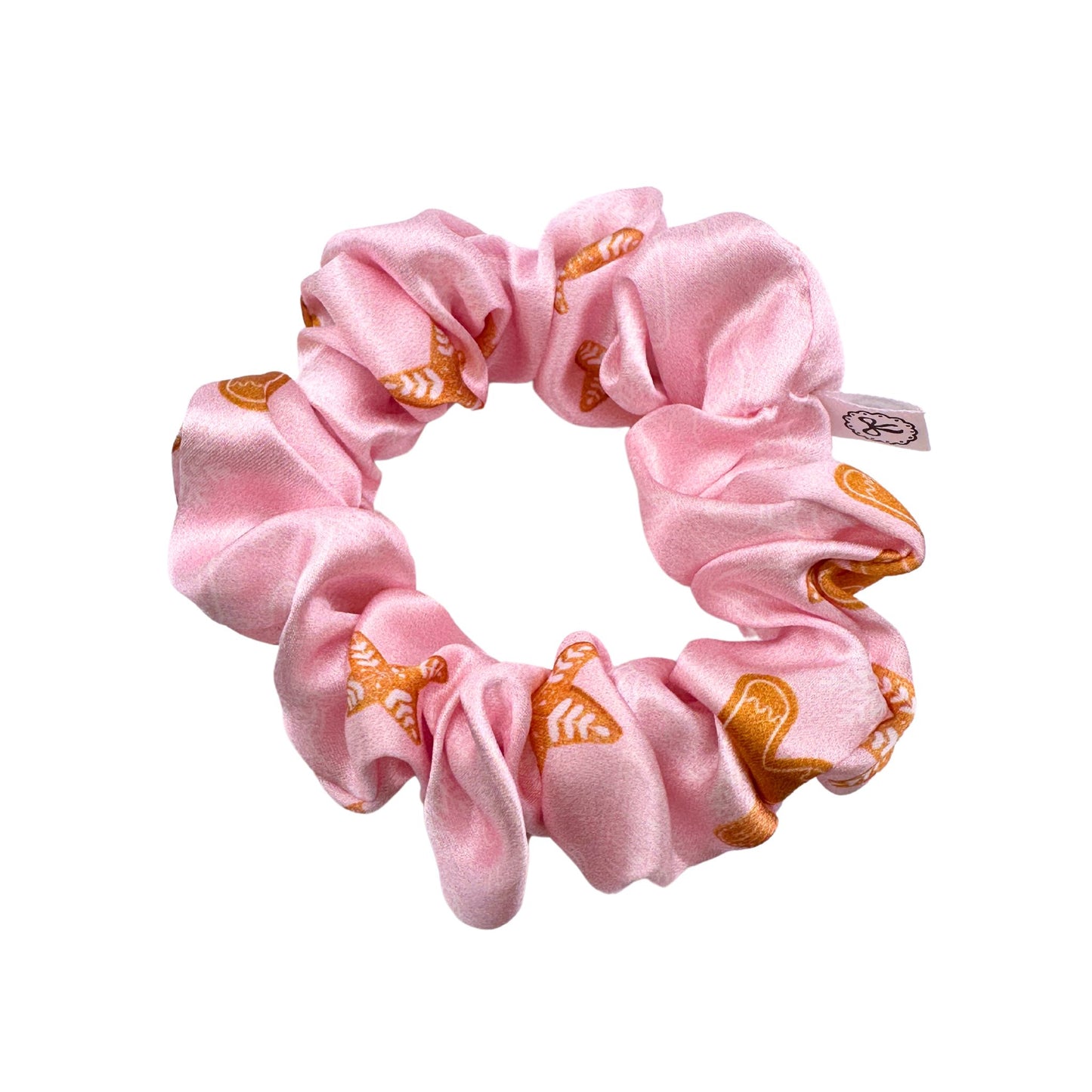 Seiden Scrunchie Weihnachten Rosa Haargummi Sponky