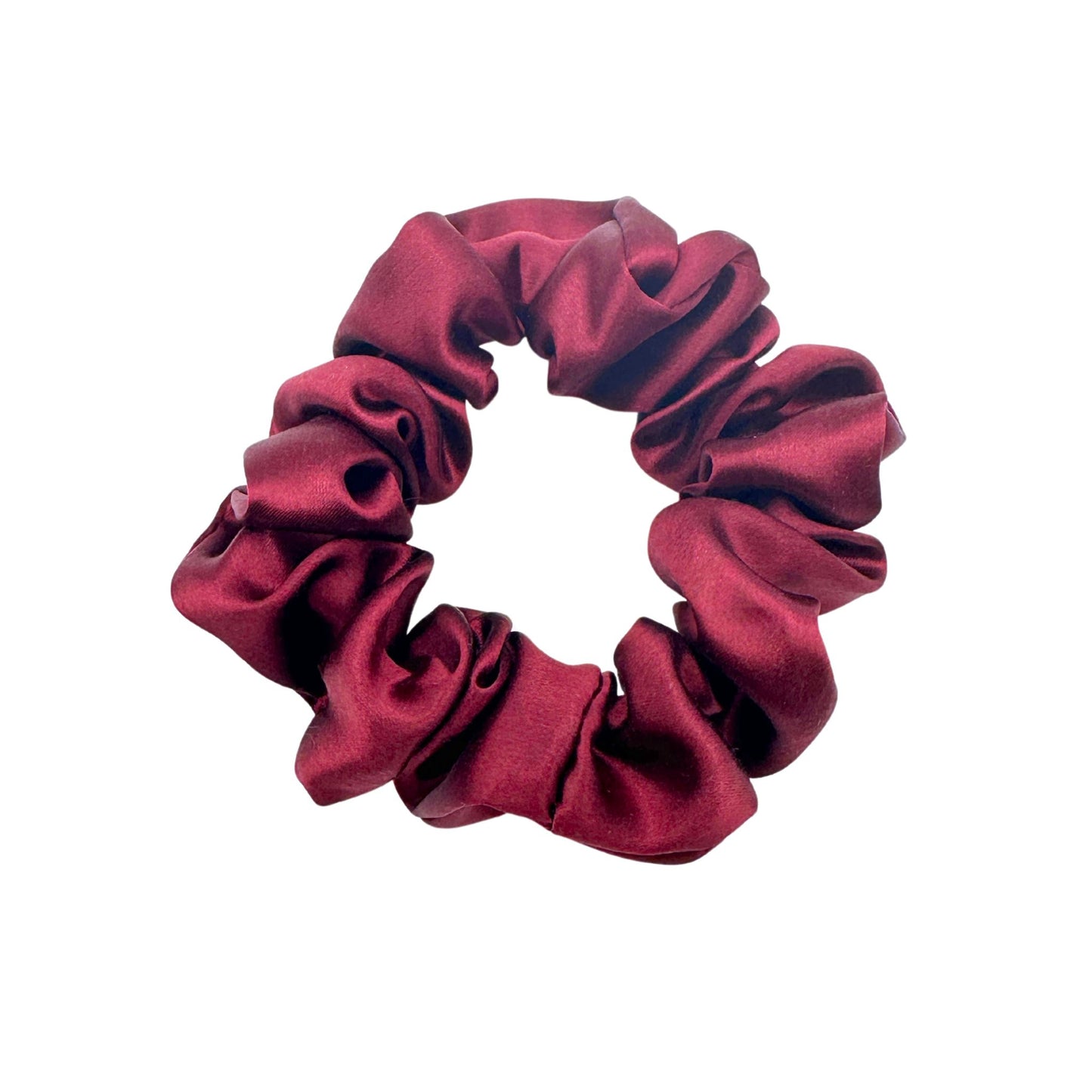 Seiden Scrunchie Weinrot Bordeaux Haargummi Sponky