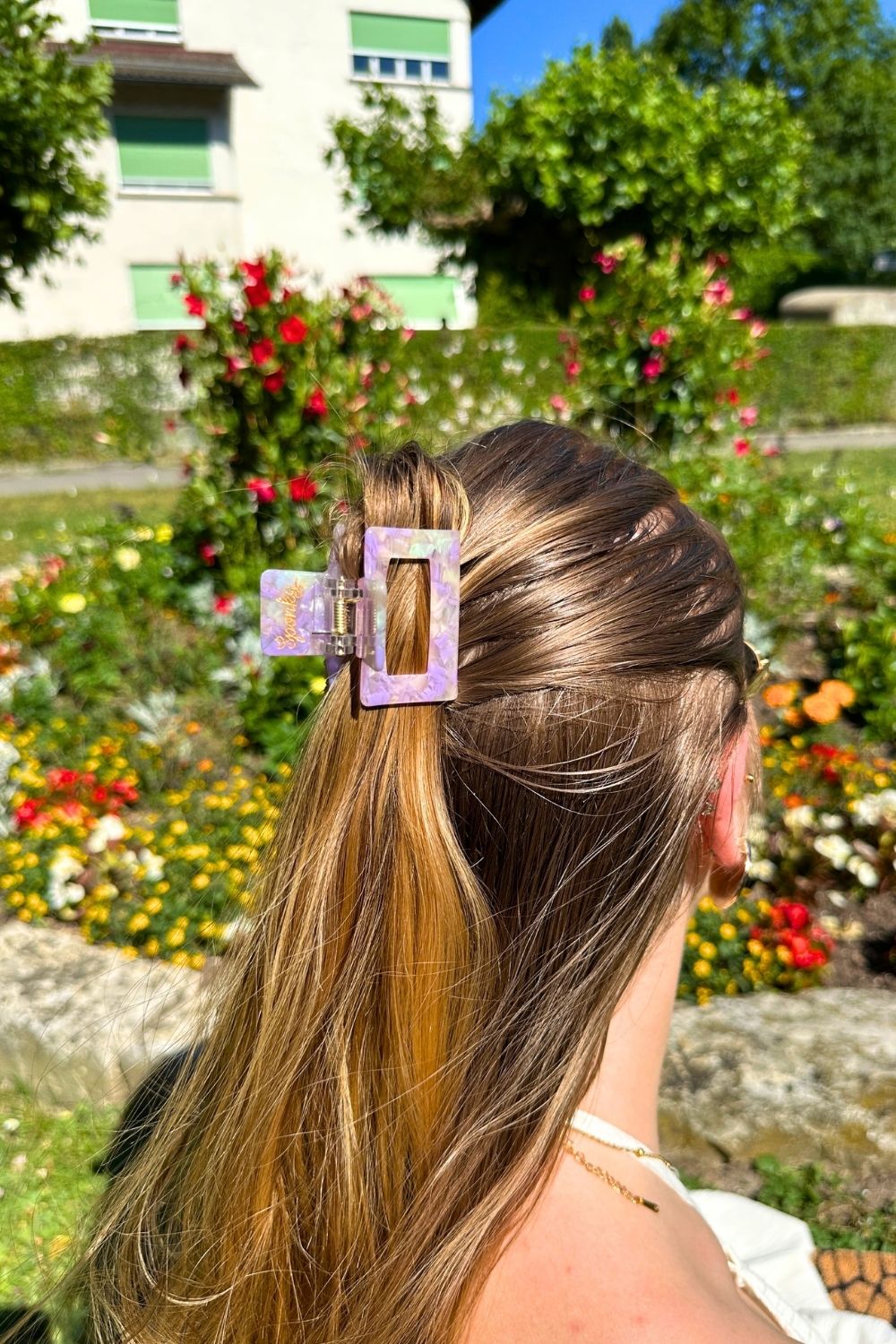 Violette Haarklammer Sponky Purple Hairclip