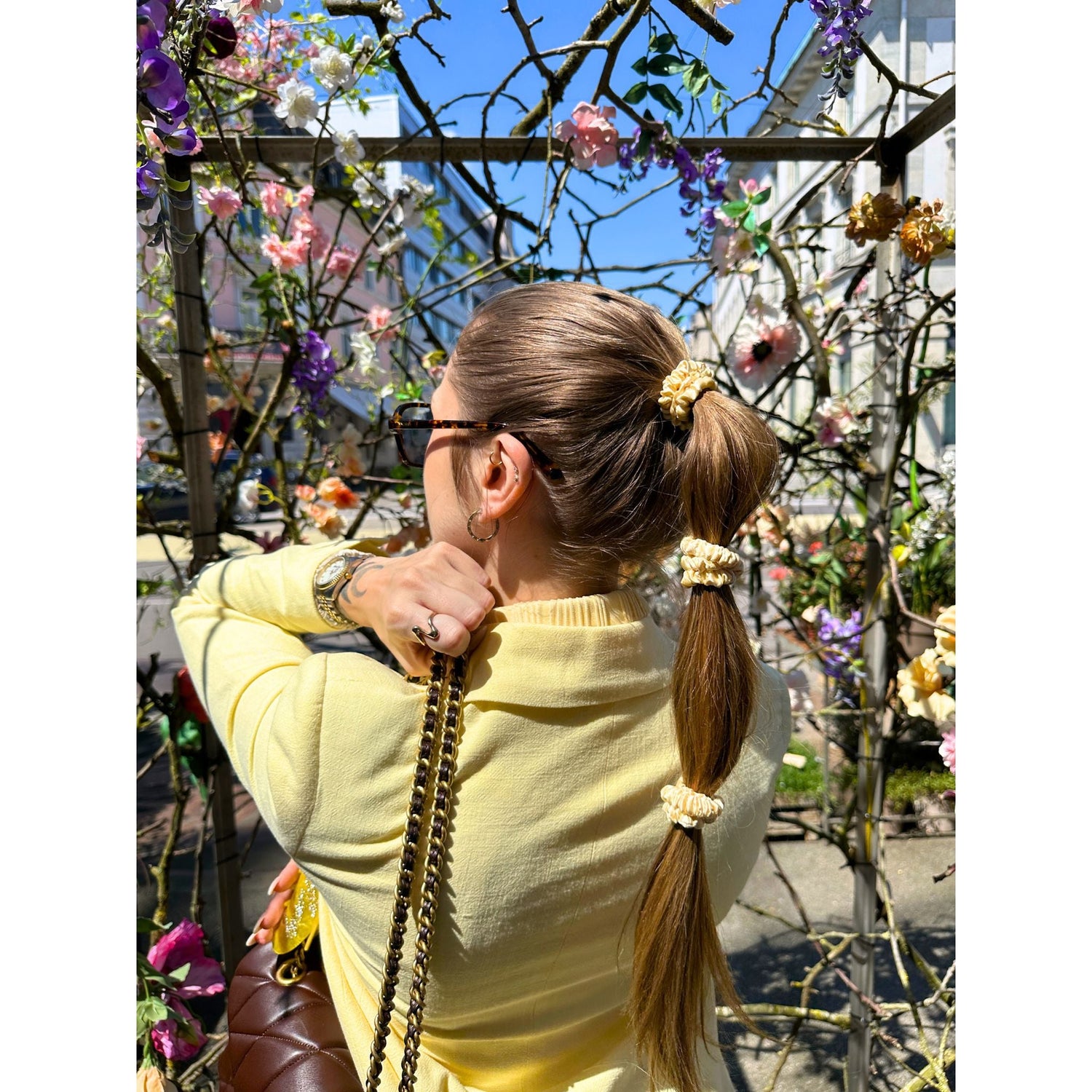 Sponky Seide Scrunchies und Haargummies