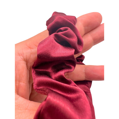 Seiden Scrunchie Weinrot Bordeaux Haargummi Sponky
