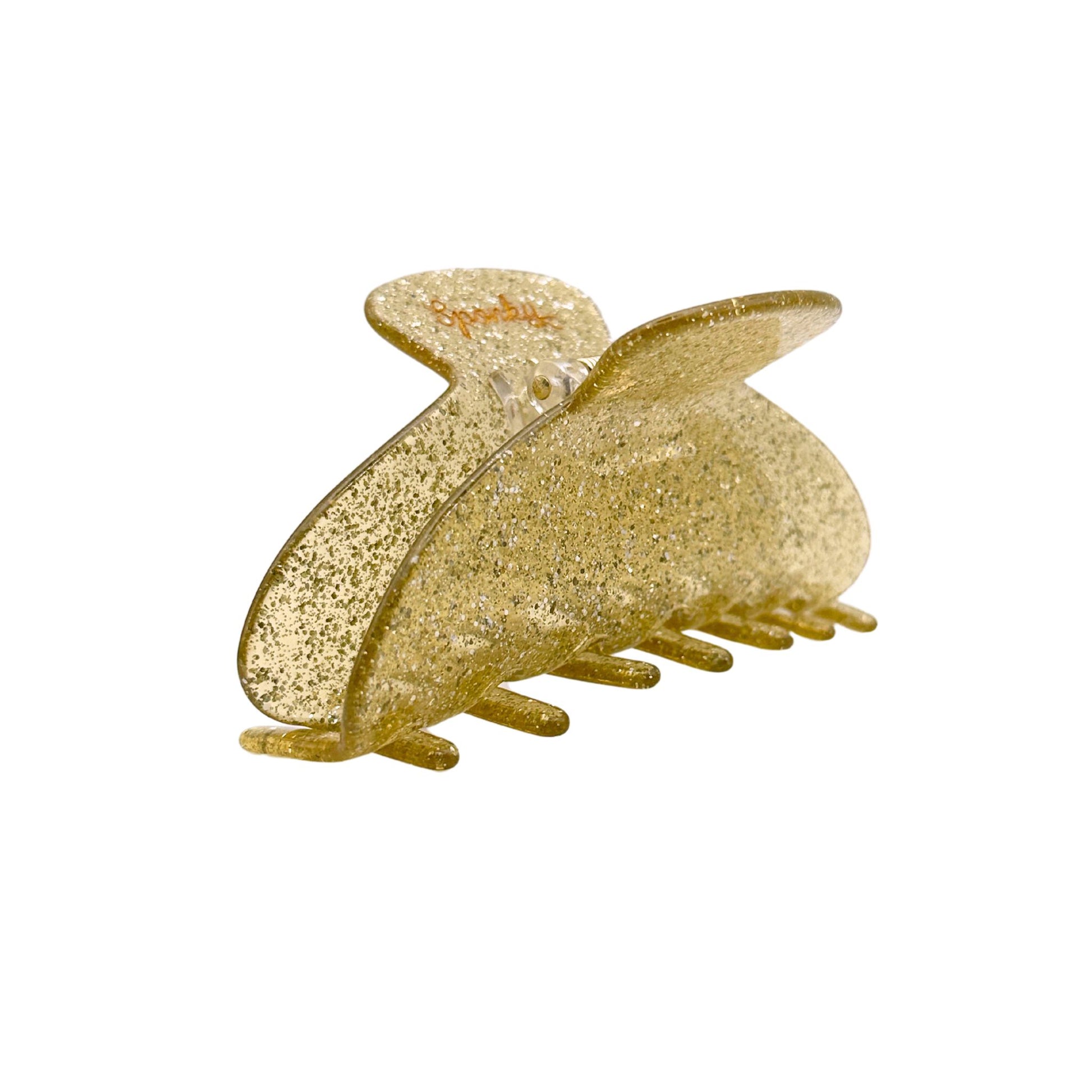 Classy Golden Glitzer Haarklammer Festtage Sponky Weihnachten