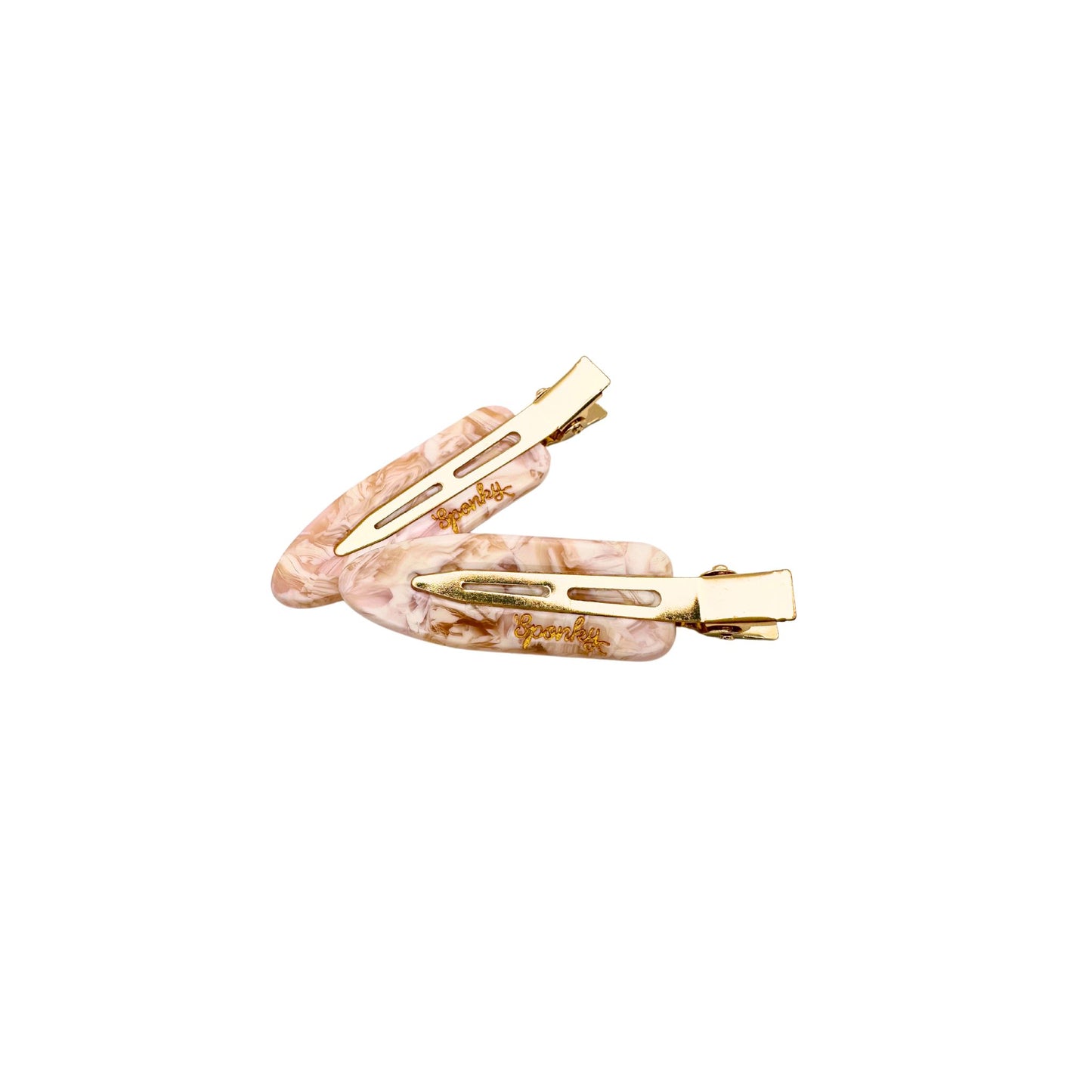 Creaseless Clips Weiss Rosa Weihnachten Sponky Haarklammer