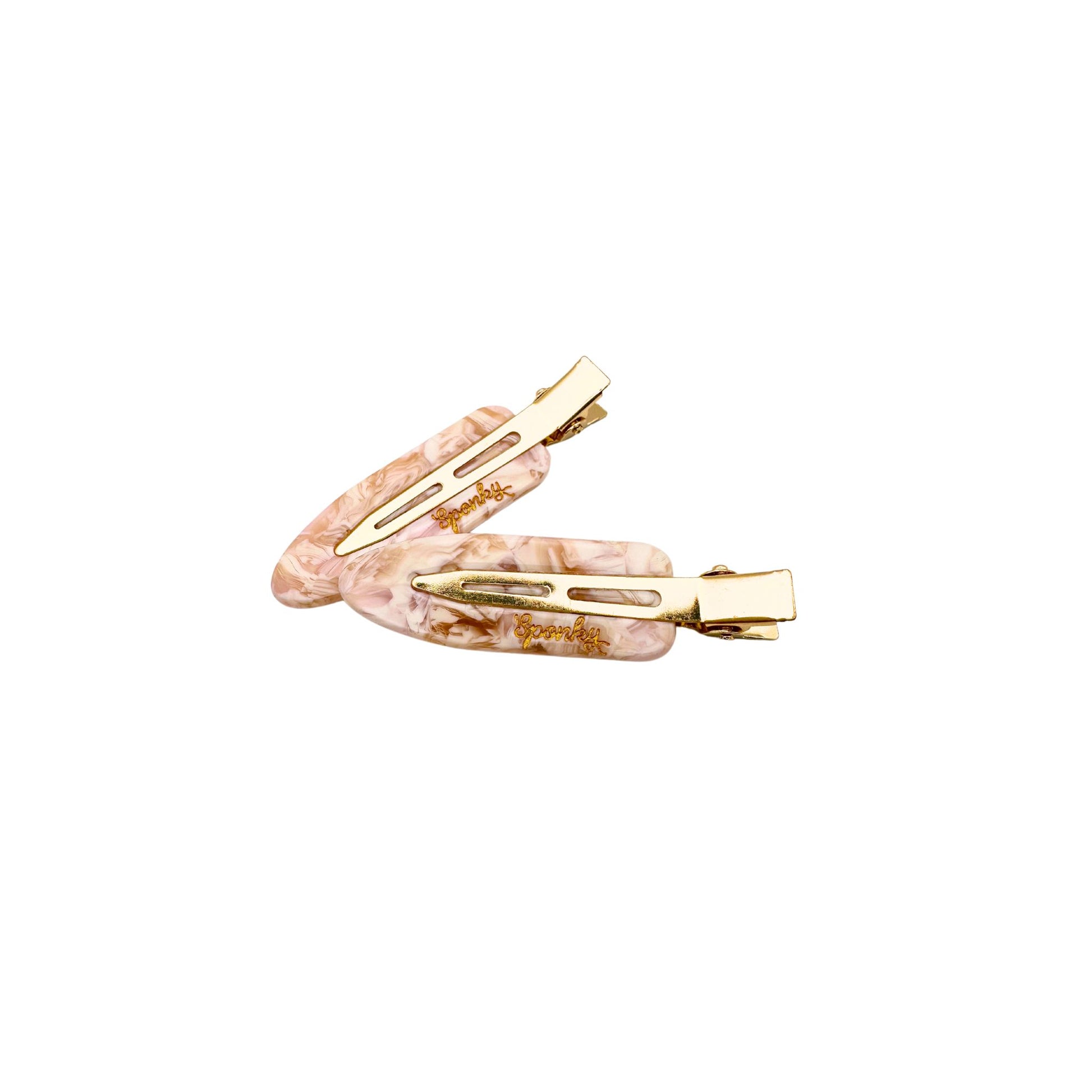 Creaseless Clips Weiss Rosa Weihnachten Sponky Haarklammer