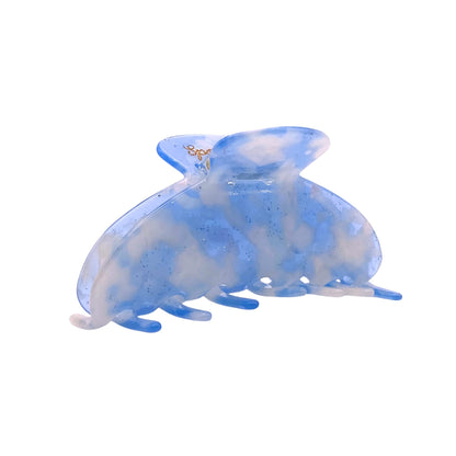 Haarklammer Classy Sky Weiss Blau Glitzer Sponky
