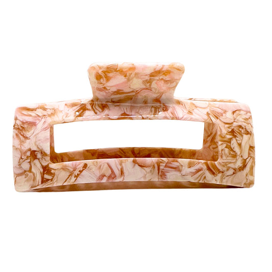 Haarklammer Gross Weiss Rosa Sponky langes und dickes Haar